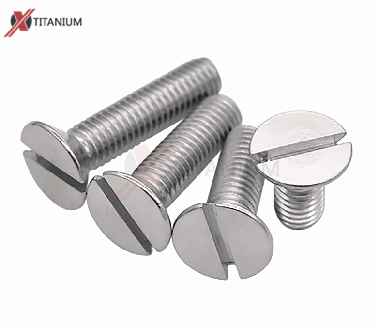 DIN963 Titanium Slotted countersunk head screws